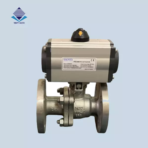 Hình ảnh van bi khí nén làm từ inox