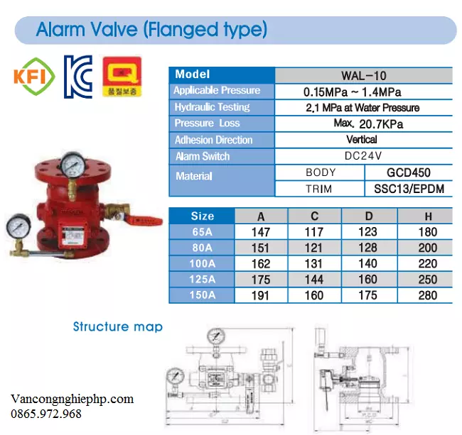 Catalog alarm valve Wonil