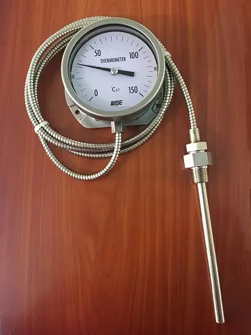 đồng hồ đo nhiệt độ dạng dây mặt inox