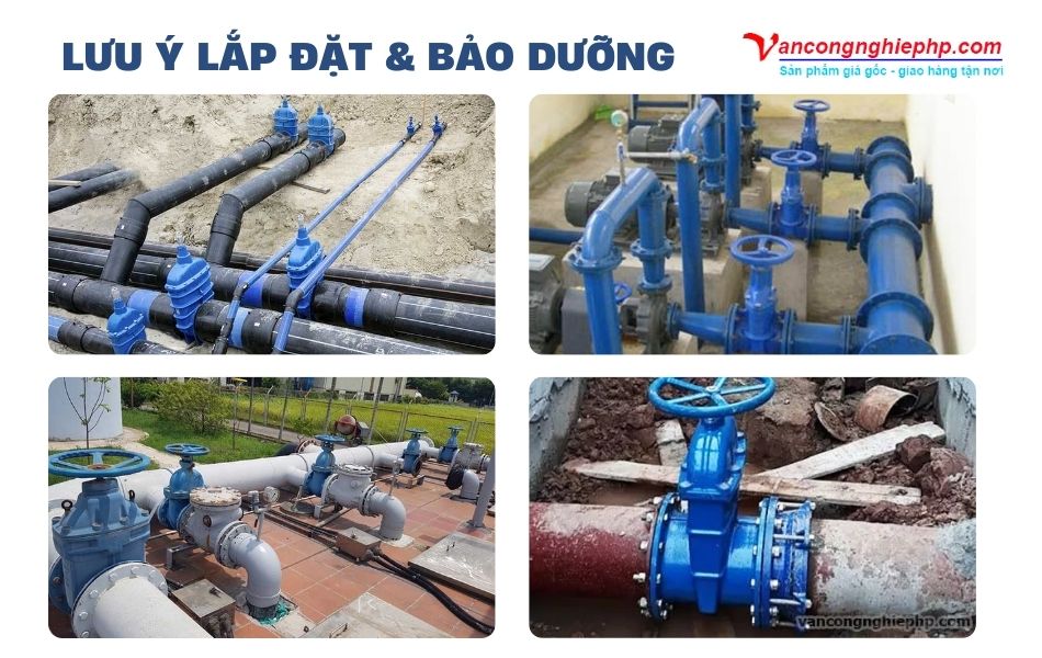 lưu ý lắp đặt và bảo dưỡng van cổng ty chìm
