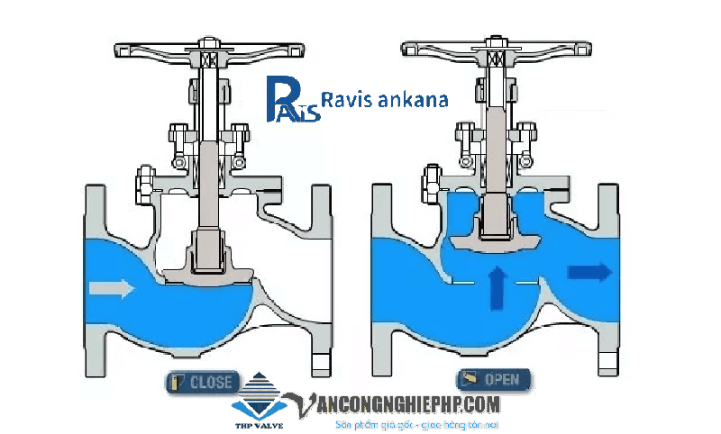 Nguyên lý hoạt động van cầu hơi Ravis trong hệ thống hơi nóng