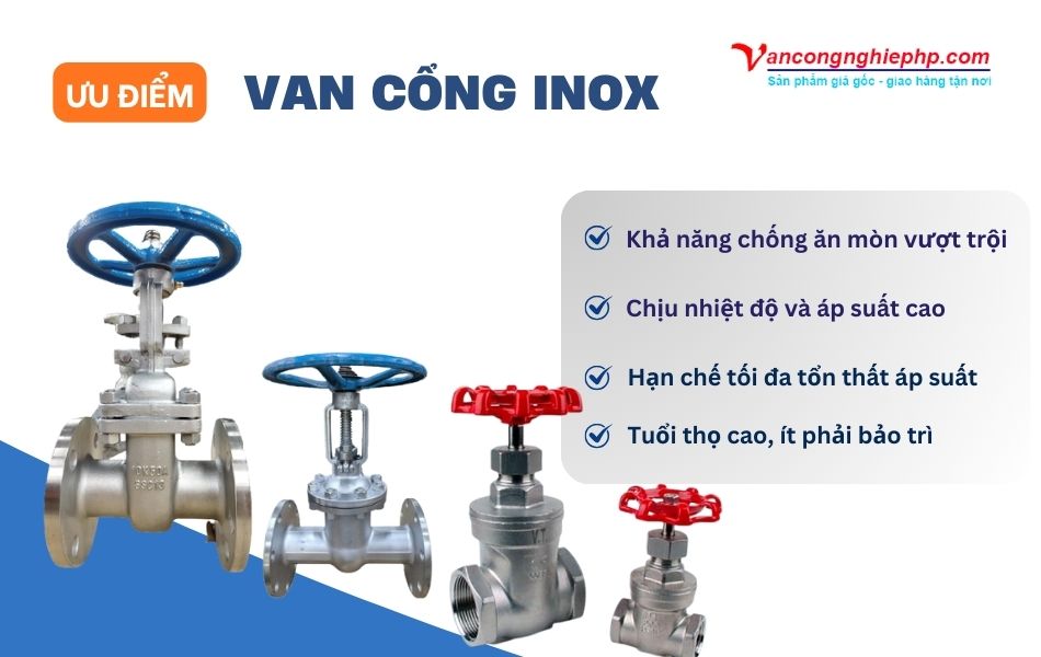 ưu điểm van cổng inox