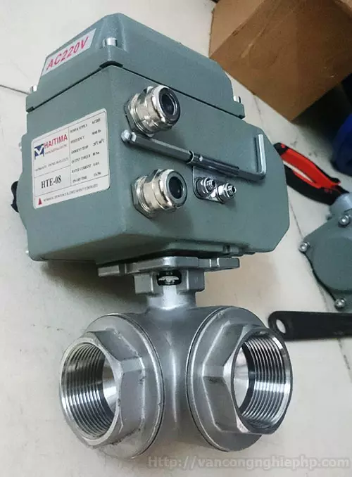 van-bi-3-nga-dieu-khien-dien-haitima-dai-loan van bi 3 ngã điều khiển điện haitima đài loan