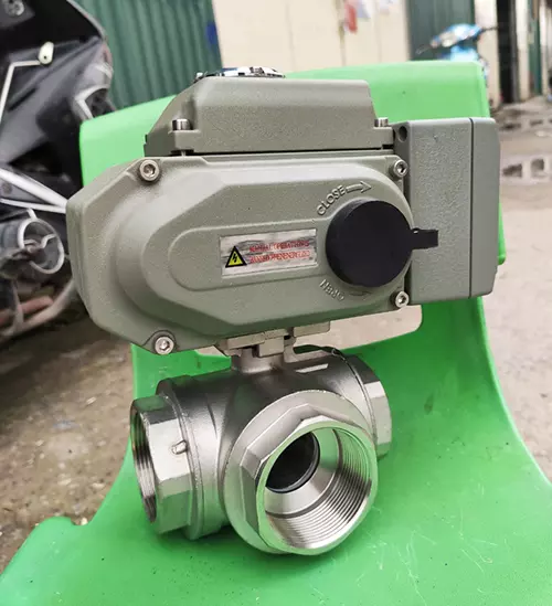 van-bi-inox-3-nga-dn50-dieu-khien-dien-haitima van bi inox 3 ngã điều khiển điện Haitima Đài Loan DN50