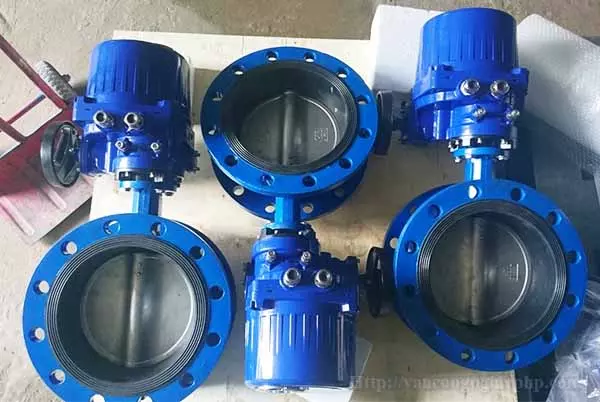 van-buom-dieu-khien-dien-dn200-mat-bich Van bướm điều khiển điện DN200 mặt bích