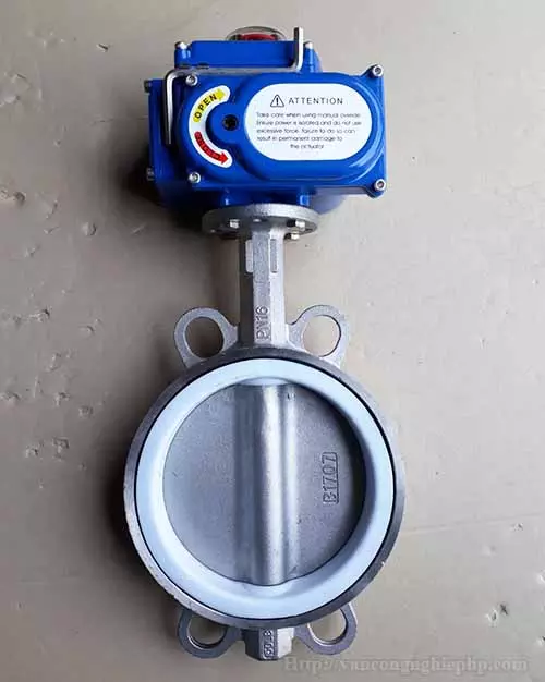 van-buom-inox-dieu-khien-dien-kosaplus-korea Van bướm inox điều khiển điện Kosaplus Korea