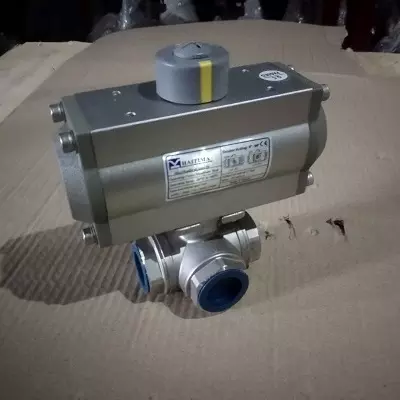 van bi ba ngã điều khiển khí nén