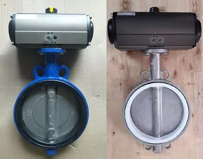 van bướm inox điều khiển bằng khí nén