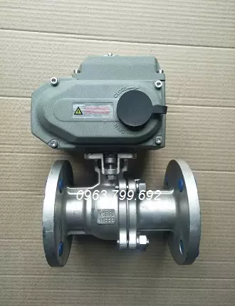 van bi lắp bích điều khiển điện