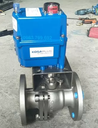 van bi lắp bích điều khiển điện