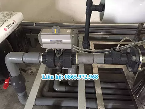 van bi nhựa rắc co điều khiển bằng khí nén Haitima