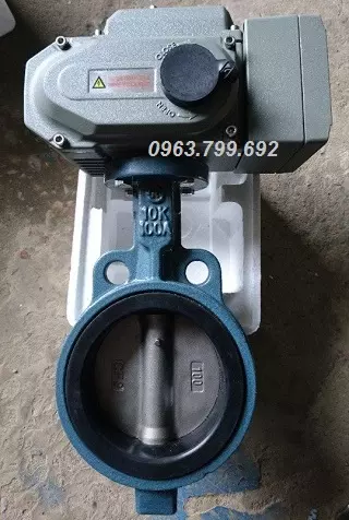 van bướm thân gang cánh inox điều khiển điện Haitima