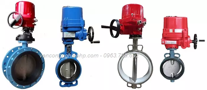 van bướm điều khiểm điện có tay quay