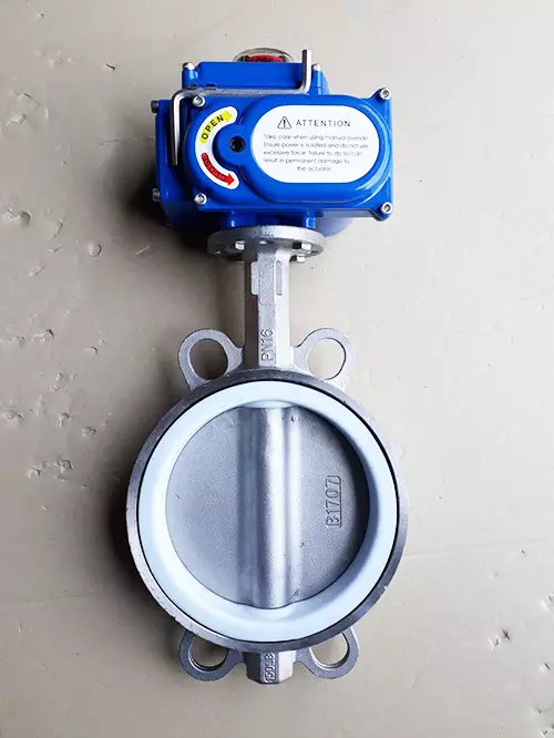 van bướm inox điều khiển điện Kosaplus Hàn Quốc