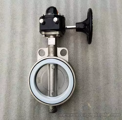 Van bướm inox tay quay Hàn Quốc