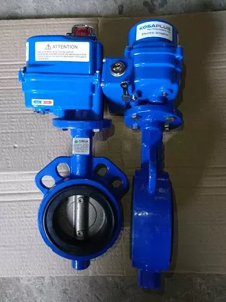 van bướm thân gang cánh inox điều khiển điện