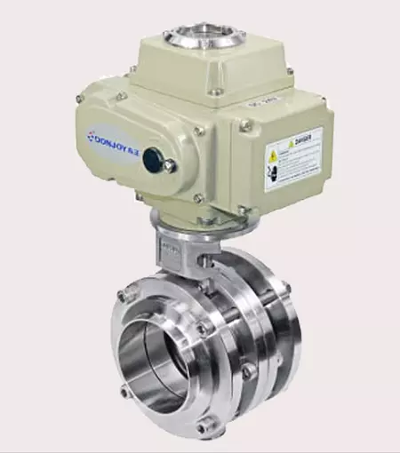 van bướm vi sinh điều khiển điện DN 100