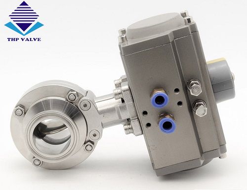 Van bướm vi sinh điều khiển khí nén