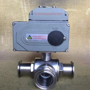 Van bi vi sinh 3 ngã điều khiển bằng điện Haitima