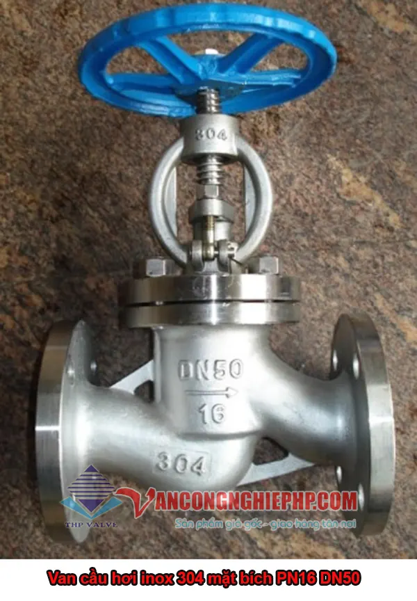 Van cầu hơi inox 304 DN50 PN16