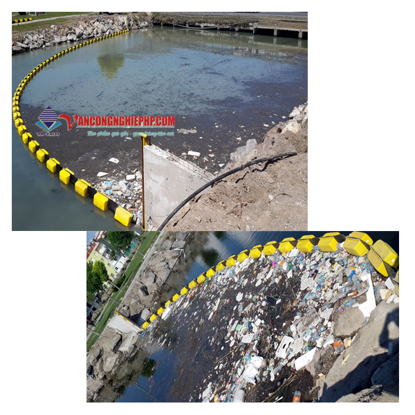 Hình ảnh rào chắn rác ở nhà máy xử lý nước thải