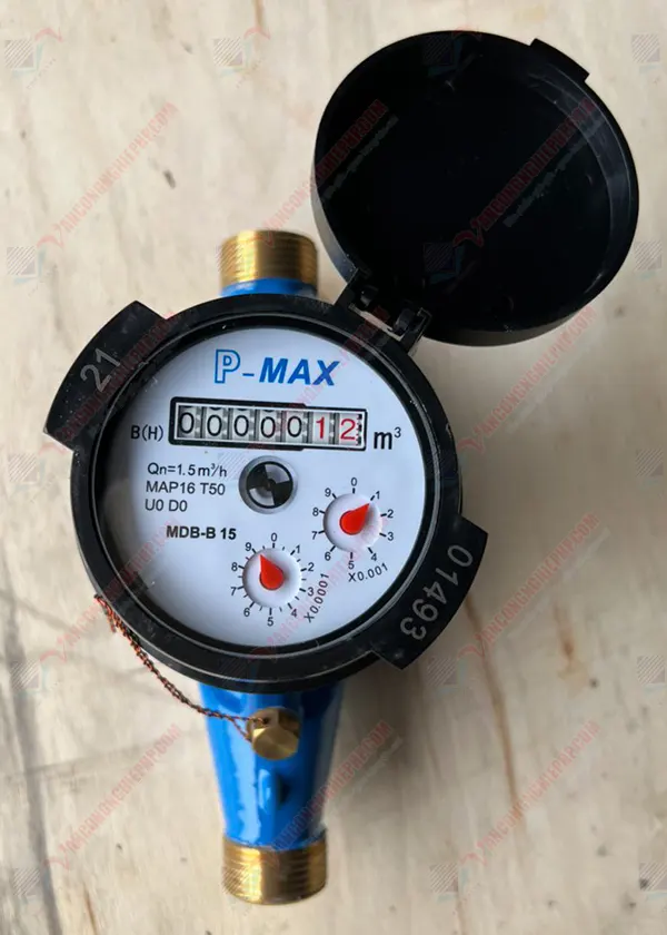 Cách xem đồng hồ Pmax thân đồng DN15 MDB