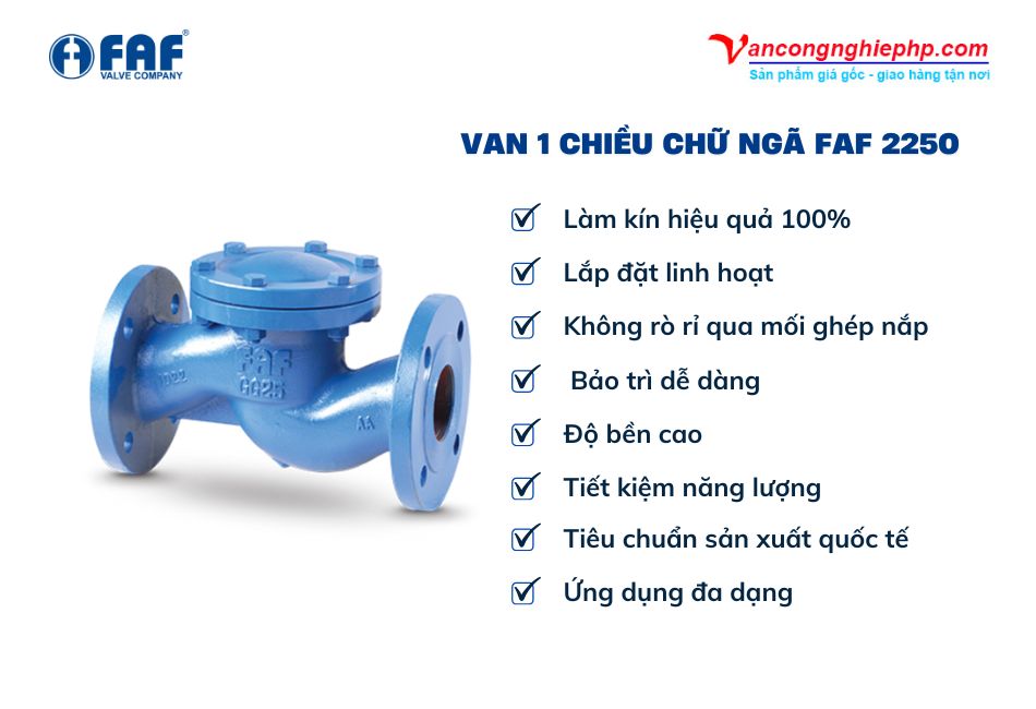 ưu điểm van 1 chiều chữ ngã FAF 2250