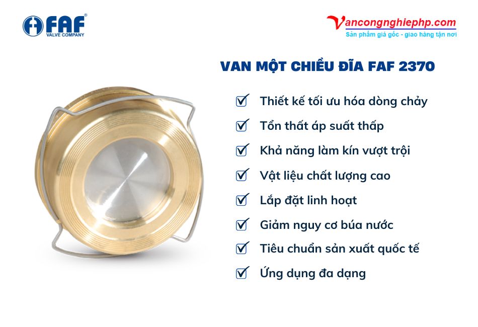 ưu điểm van 1 chiều đĩa faf 2370