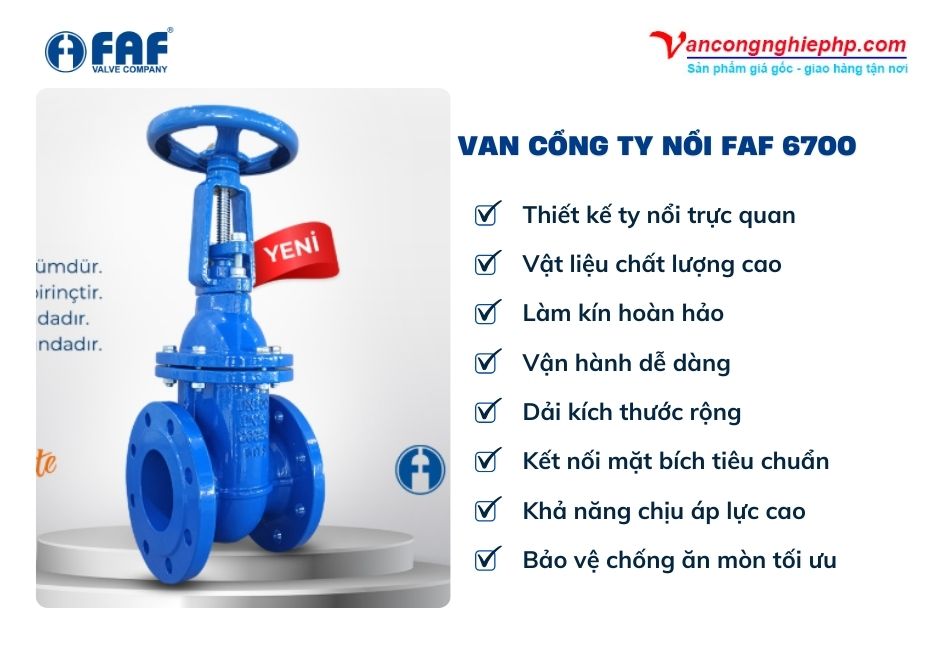 ưu điểm van cổng ty nổi faf 6700