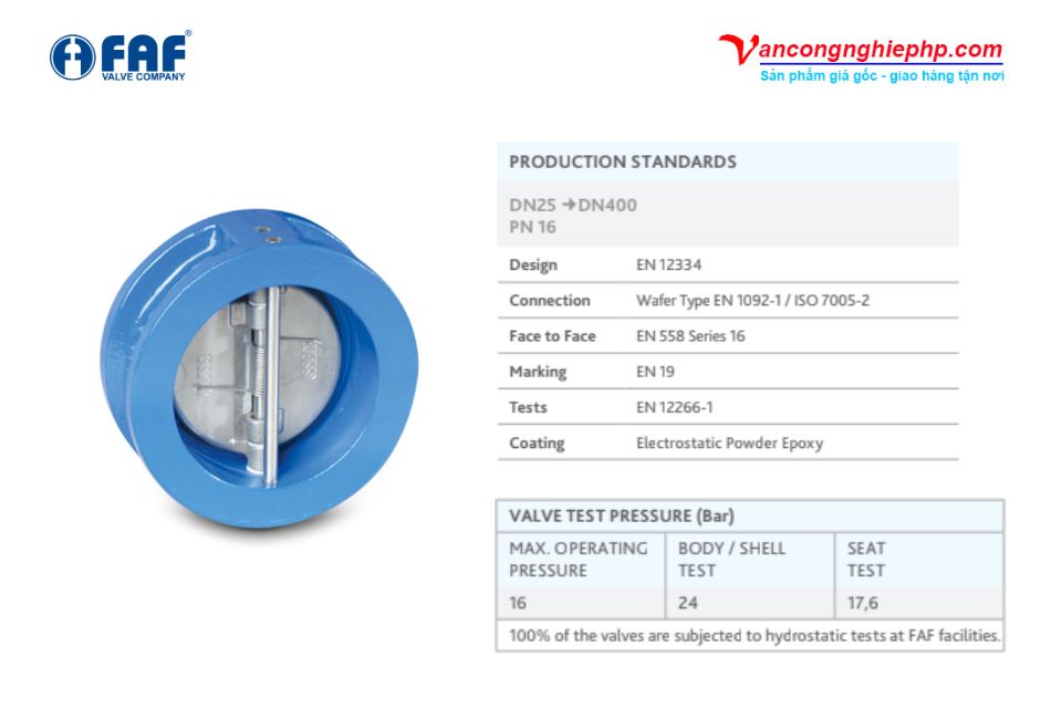 van 1 chiều cánh bướm faf 2350