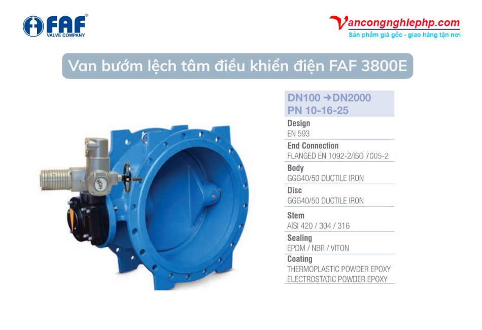 van bướm điện lệch tâm faf 3800e