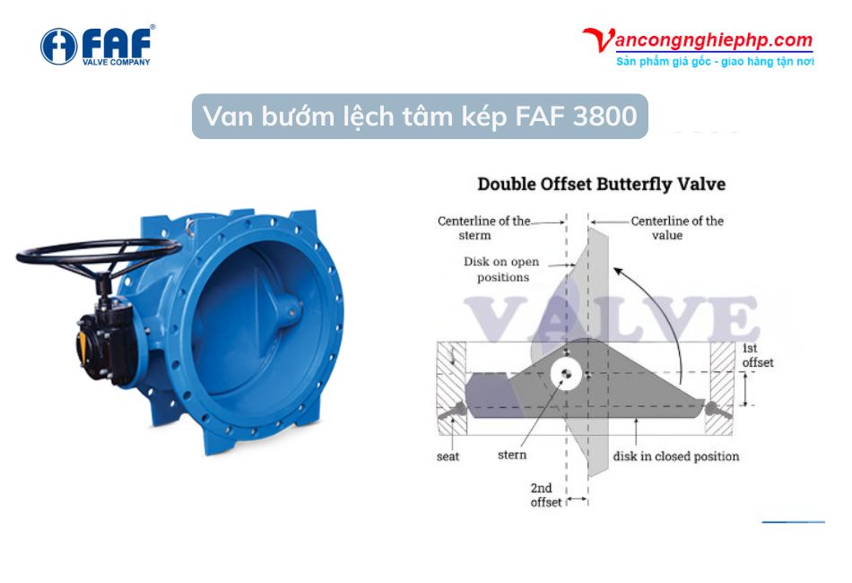 van bướm lệch tâm kép faf 3800