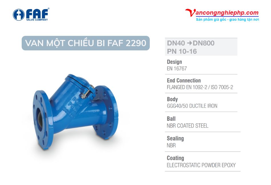 van một chiều dạng bi faf 2290