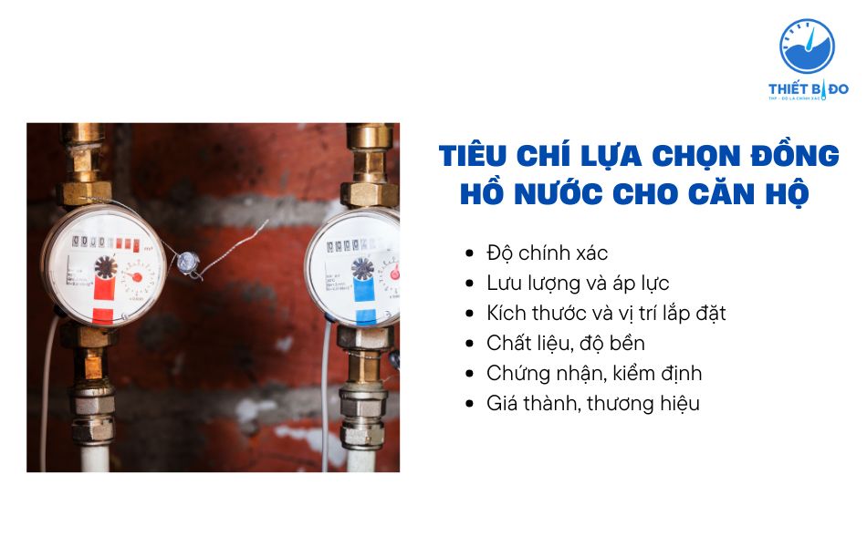 tiêu chí lựa chọn đồng hồ nước căn hộ