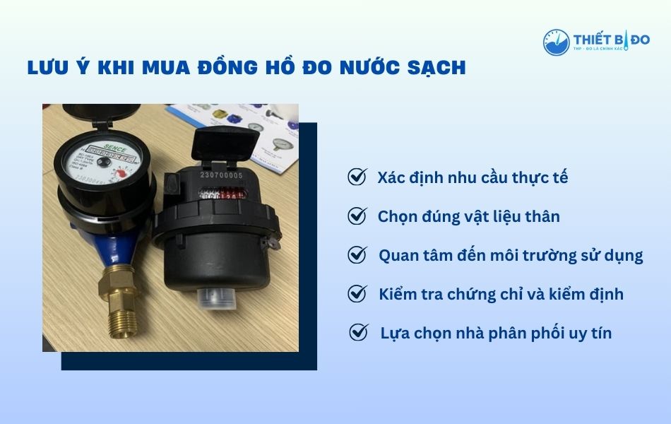 kinh nghiệm mua đồng hồ đo nước sạch