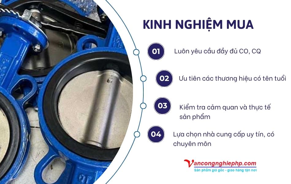 4 Kinh nghiệm chọn mua van cánh bướm Trung Quốc chất lượng