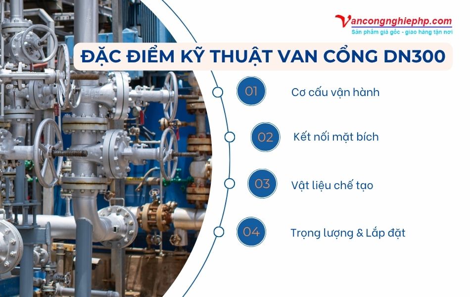 đặc điểm kỹ thuật van cổng DN300