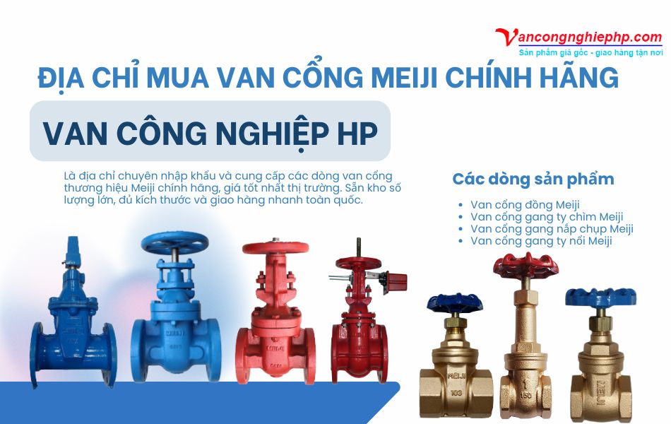 địa chỉ mua van cổng meiji chính hãng