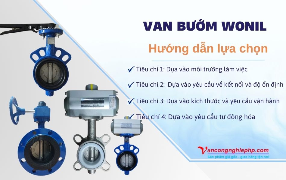 Hướng dẫn lựa chọn van bướm Wonil chuẩn theo nhu cầu