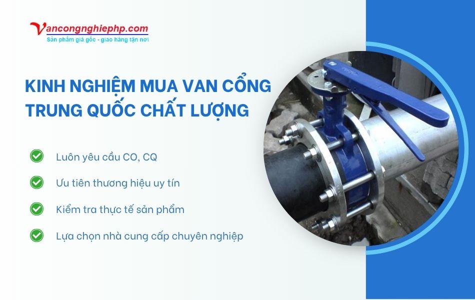 kinh nghiệm mua van cổng trung quốc