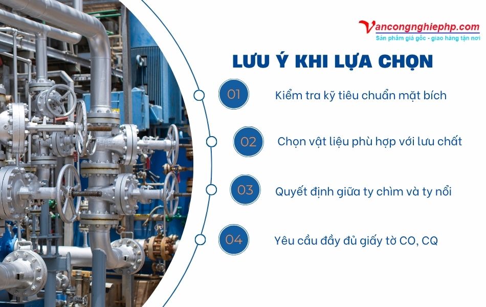 lưu ý khi lựa chọn van chặn dn80 cho hệ thống