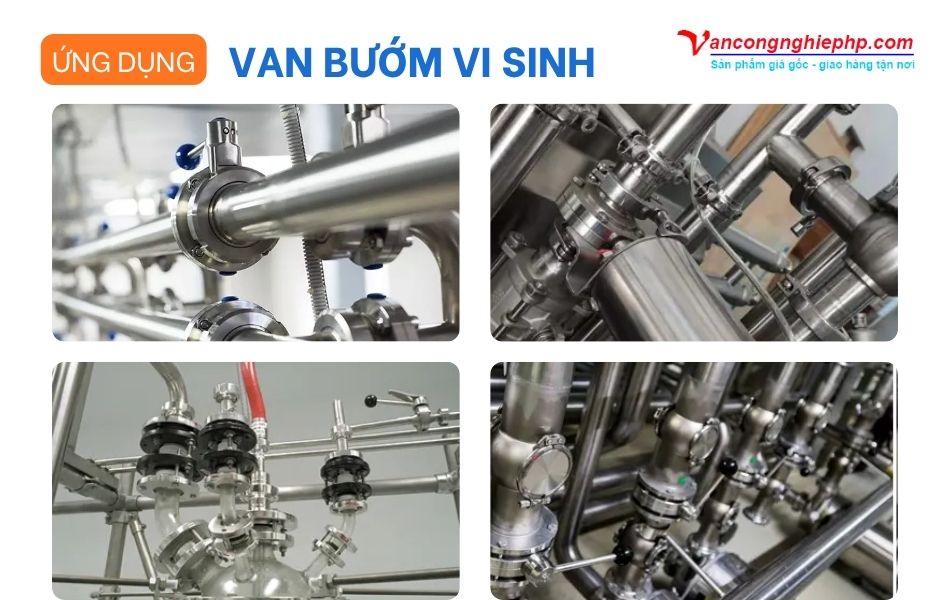 Khám phá ứng dụng điển hình của các dòng van bướm vi sinh