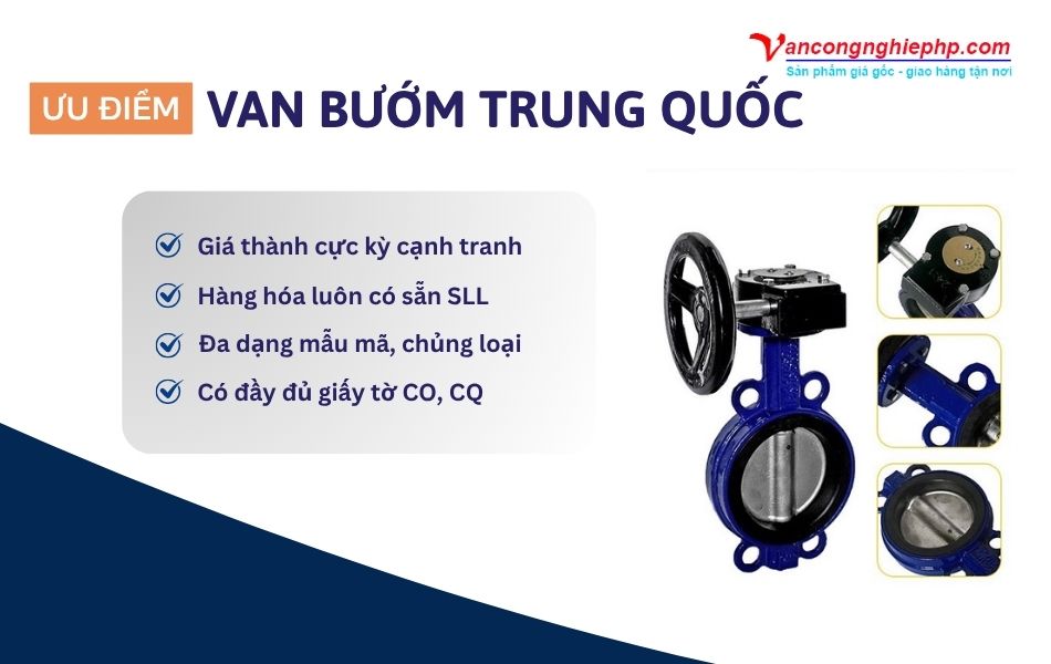 Khám phá các ưu điểm nổi bật của van bướm China
