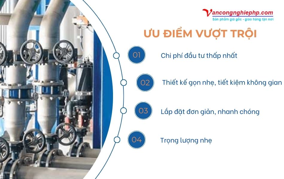 4 Ưu điểm vượt trội của van bướm wafer type