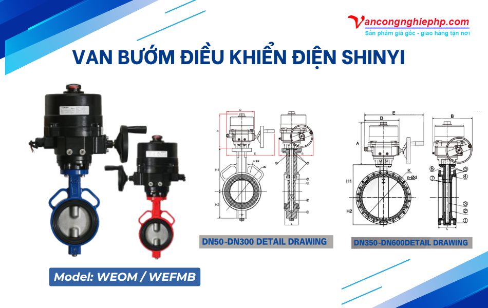Van bướm điều khiển điện Shinyi