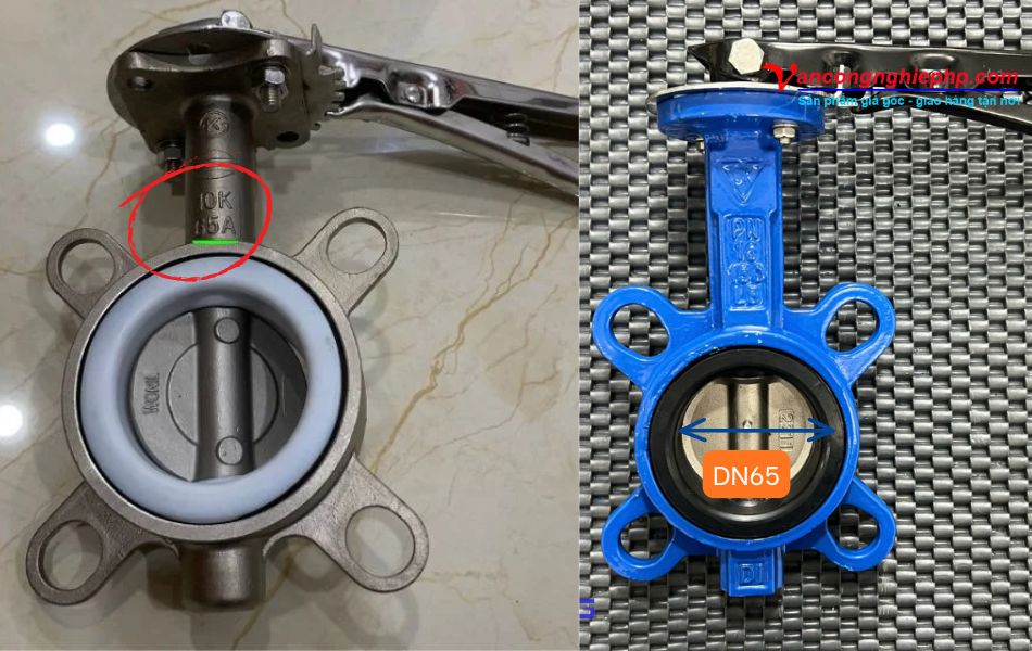 Van cánh bướm DN65 - 65A - Phi 76 - 2.5 inch