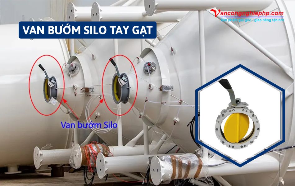 Van bướm silo tay gạt