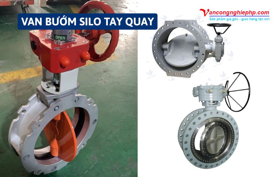 Van bướm silo tay quay