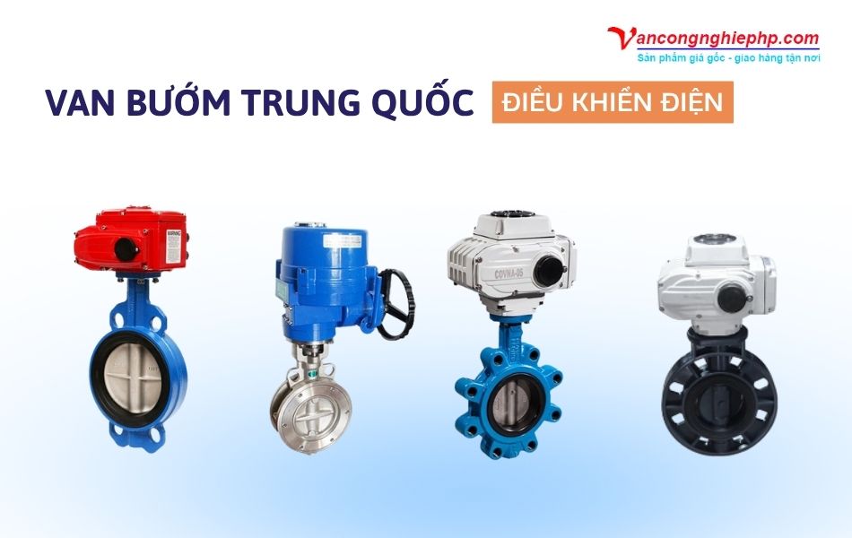 Các loại van bướm điều khiển điện Trung Quốc
