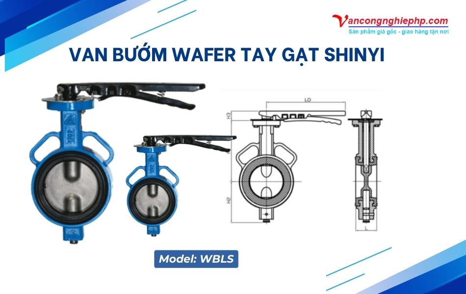 Van bướm wafer tay gạt Shinyi 